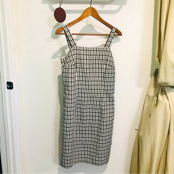 Plaid Checkered MIDI dress Sz M - Picture 2 of 10